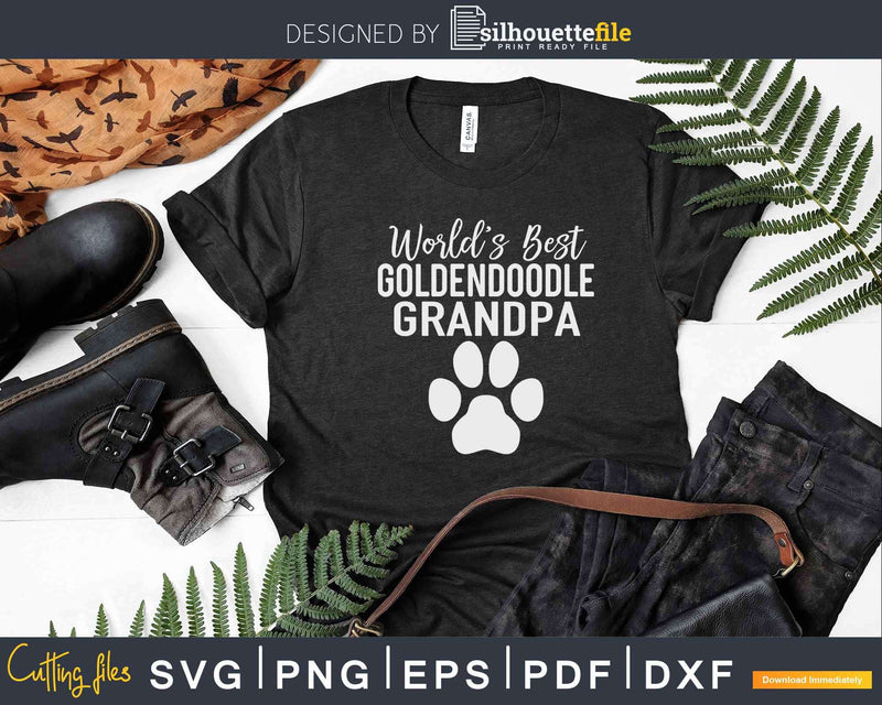 World’s Best Golden-Doodle Grandpa Svg Dxf Png Cricut Cut