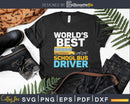 World’s Best School Bus Driver Gift Yellow Svg Design Cut
