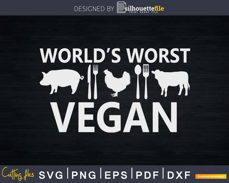 World’s Worst Vegan Funny BBQ Grill Masters Svg Shirt