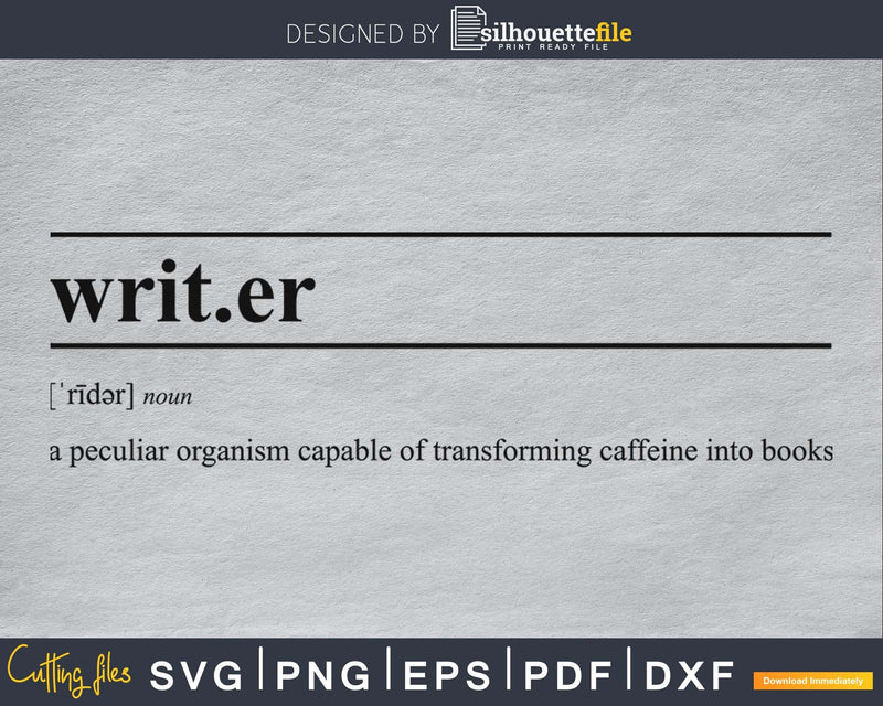 Writer definition svg printable file