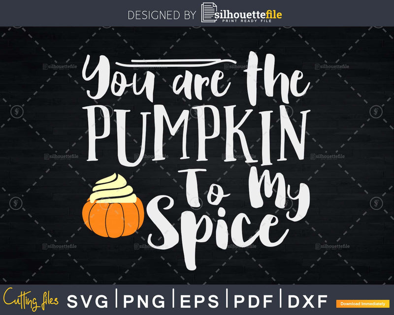 You are the Pumpkin to my Spice digital svg cut files