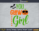 You Glow Girl Romper Baby Pumpkin Halloween SVG Craft Cut