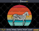 Zebra Retro Style craft cut svg png digital cutting file