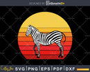 Zebra Retro vintage Style cricut cut svg png silhouette