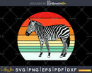 Zebra Retro vintage Style cut svg png design cutting files