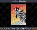 Zebra Retro vintage Style digital cut svg png printable